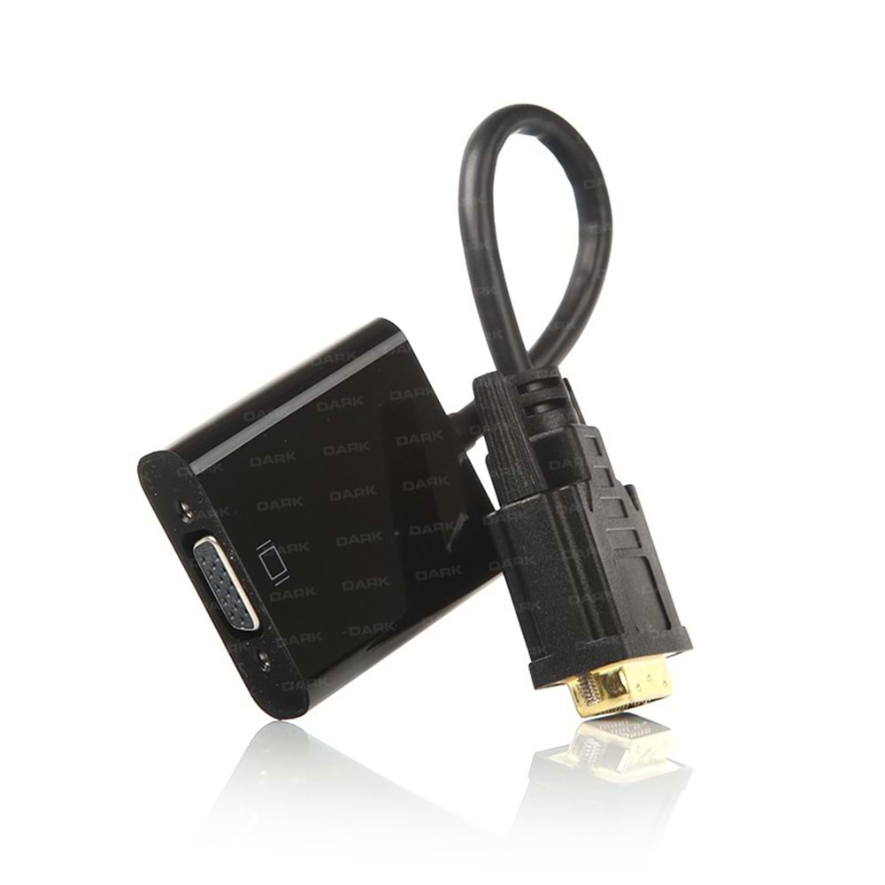 Dark DVI-D -VGA Aktif Dönüştürücü Kablo (DVI-D Erkek - VGA Dişi) DK-HD-ADVIDXVGA