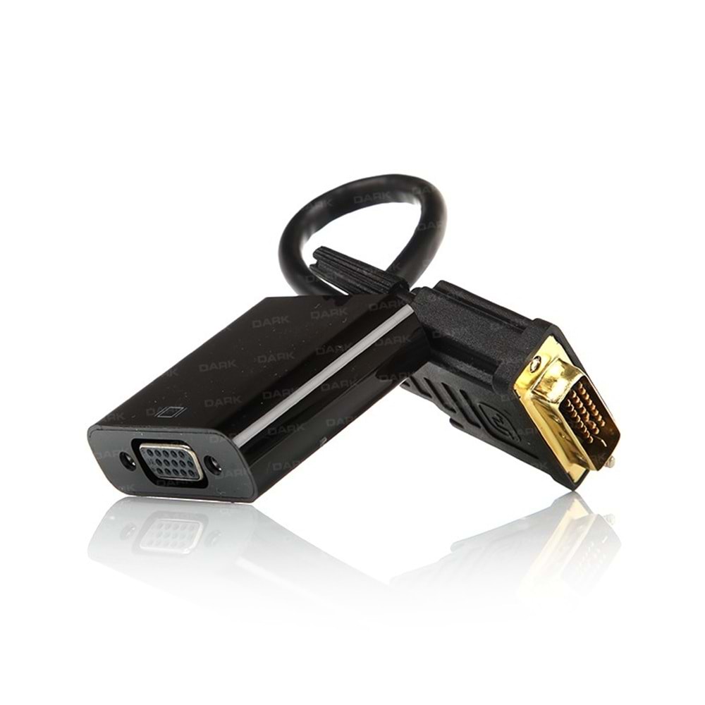 Dark DVI-D -VGA Aktif Dönüştürücü Kablo (DVI-D Erkek - VGA Dişi) DK-HD-ADVIDXVGA
