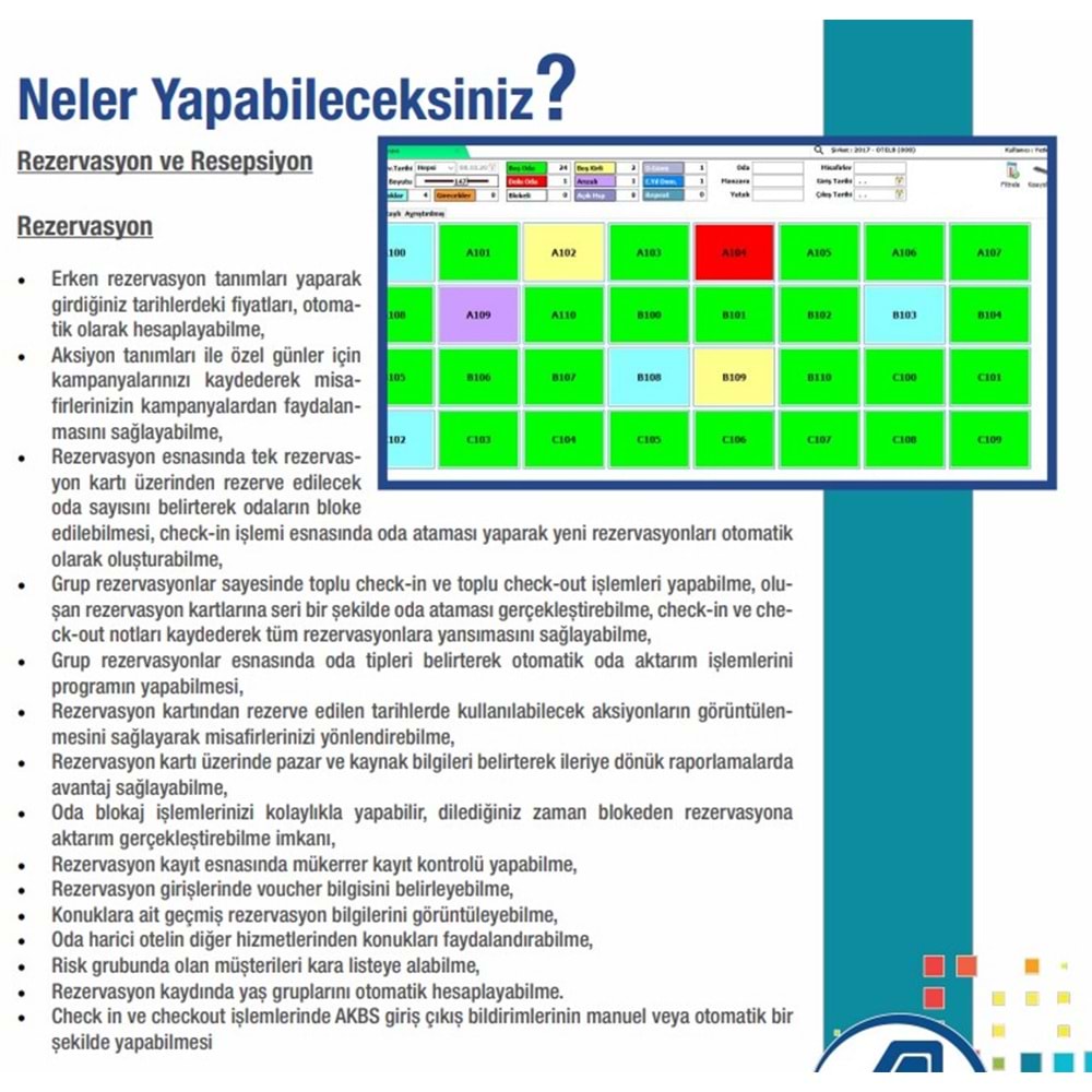 Akınsoft Wolvox Otel Yönetimi Paket-2 (50 Oda Dahil)
