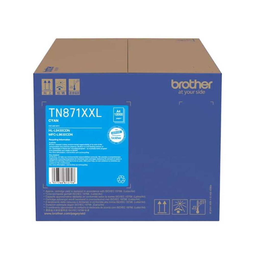 BROTHER TN-871XXLC Mavi (Cyan) Ultra Yüksek Kapasiteli Toner Kartuşu (12.000 Sayfa)