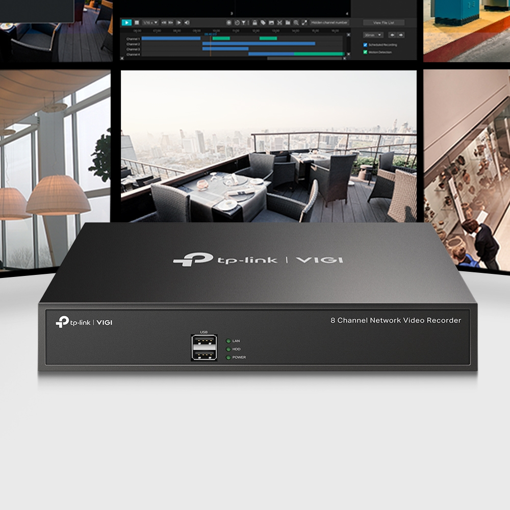 TP-LINK 8kanal VIGI NVR1008H 1-diskli H.265+ HDMI/VGA Ağ Video NVR Kayıt Cihazı