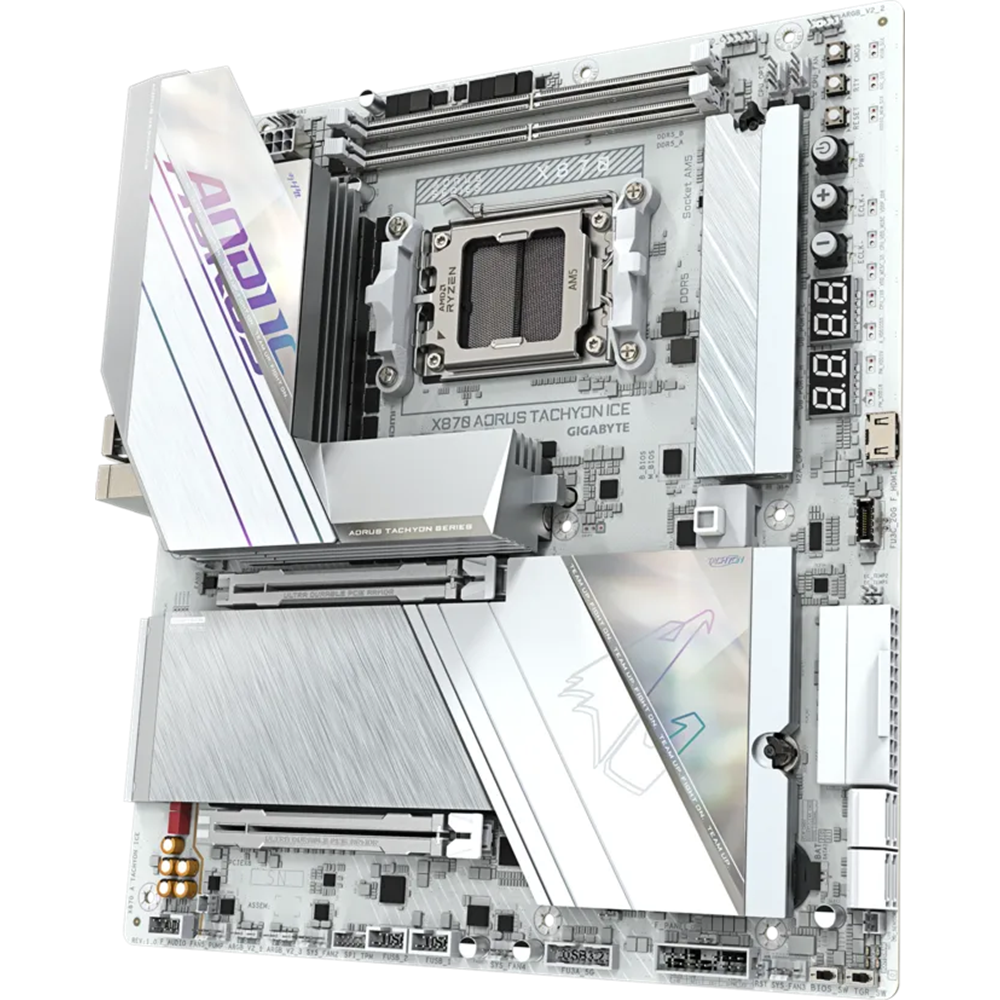 GIGABYTE X870 AORUS TACHYON ICE DDR5 HDMI-DP TYPEC PCIE 5.0 AM5 ATX BEYAZ