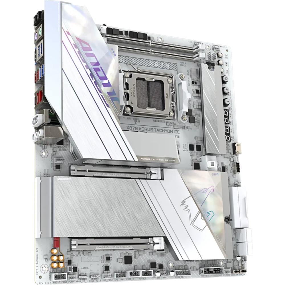 GIGABYTE X870 AORUS TACHYON ICE DDR5 HDMI-DP TYPEC PCIE 5.0 AM5 ATX BEYAZ