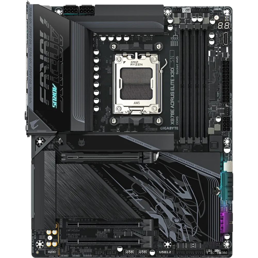 GIGABYTE X870E AORUS ELITE X3D WIFI7 DDR5 HDMI-DP TYPEC PCIE 5.0 AM5 ATX
