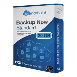 NARBULUT Backup Now Standart Edition 20GB Lisans 1yıl 5kullanıcı basic support is included. 