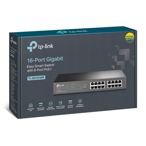 TP-LINK 8port Gigabit Yönetilebilir Switch TL-SG1016PE