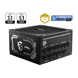 MSI 1250w 80+ Gold MAG A1250GL PCIE5 Tam Modüler Power Supply