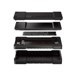 ASUS TUF Gaming A2 M.2 NVMe / SATA SSD Alüminyum IP68 Harici Disk Kutusu (Siyah)