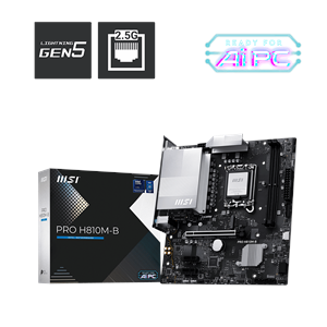 MSI PRO H810M-B DDR5 HDMI-DP PCIE 4.0 1851p mATX