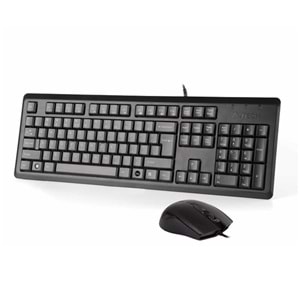 A4TECH KR-9276 Kablolu USB Q Trk Siyah Klavye - Mouse Set