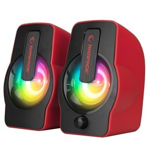 RAMPAGE RMS-G7 Falsetto 1+1 USB Kırmızı 6w Hoparlör RGB Ledli