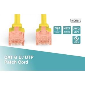 DIGITUS 5metre CAT6 Utp DK-1617-050/Y Sarı Patch Kablo