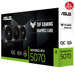 ASUS 12GB TUF GAMING RTX5070-O12G GDDR7 192bit HDMI-DP PCIE 5.0