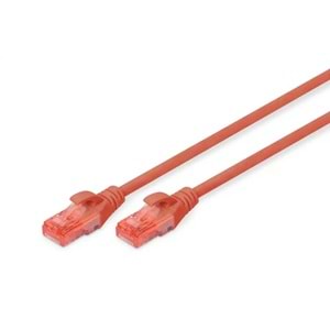 DIGITUS 1metre CAT6 Utp DK-1617-010/R Kırmızı Patch Kablo (10'lu Paket)