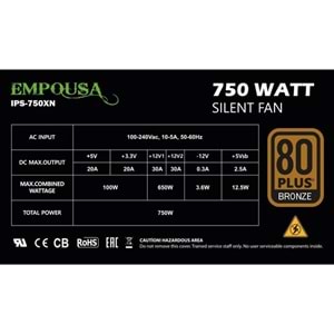INCA 750W 80+ BRONZE EMPOUSA IPS-750XN Power Supply