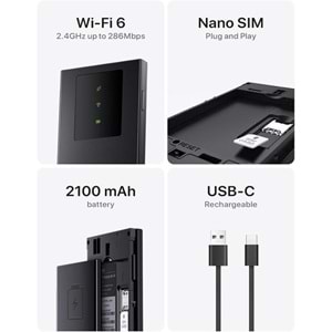TENDA MF3 WIFI6 Dual Band Mobil 4G LTE Router Bataryalı