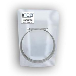 INCA 1metre CAT6 Utp ICAT6-01TG Gri Patch Kablo