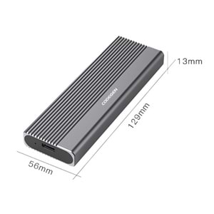 CODEGEN Type C USB 3.1 NVME M2 SSD 10Gbps Alüminyum Disk Kutusu (CDG-SSD-40BC)