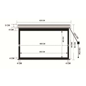 CODEGEN EX-40 400x300 cm Motorlu / Elektrikli Uzaktan Kumandalı Projeksiyon Perdesi
