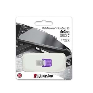 KINGSTON 256GB TypeC microDUO 3.0 Usb Bellek DTDUO3CG3/256GB