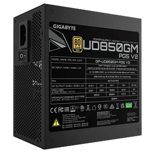 GIGABYTE 850W 80+ Gold UD850GM Tam Modüler Power Supply