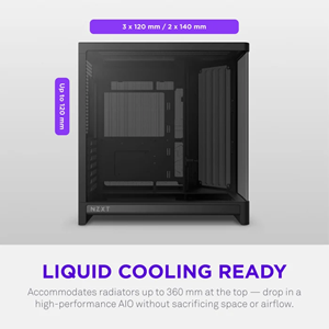 NZXT H6 RGB+ CC-H62FB-P1 Dual-Chamber Gaming Mid-Tower PC Kasası