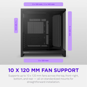 NZXT H6 RGB+ CC-H62FB-P1 Dual-Chamber Gaming Mid-Tower PC Kasası