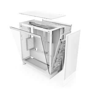 NZXT H7 FLOW 2024 CM-H72FW-R1 RGB Gaming EATX PC Kasası Beyaz