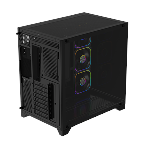 POWERBOOST 750W 80+ BRONZE PB-C9025B 4-RGB Fanlı SeaView Gaming Mid-Tower PC Kasası
