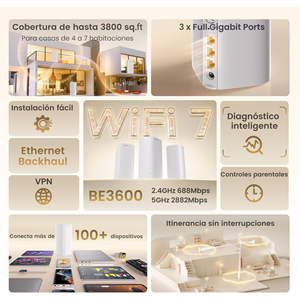 TENDA ME3 PRO 2P WIFI7 BE3600 Mesh Router 2'li paket