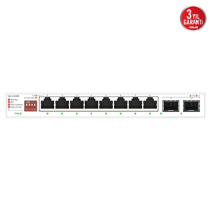 ASUS 8port QG-U1080 2.5GbE-2-10GbE SFP Yönetilemez Switch 