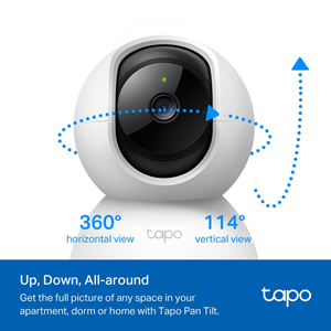 TP-LINK 2mp 4mm Kablosuz Wıfı Pan-Tilt IP Kamera Tapo C200