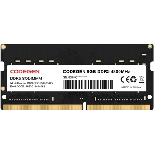 CODEGEN 8GB DDR5 4800MHZ NOTEBOOK RAM VALUE CDG-NBD538400/8G 
