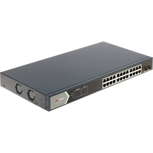 HIKVISION 24port PoE 225W 2-SFP Gigabit Yönetilemez Switch DS-3E0526P-E/M