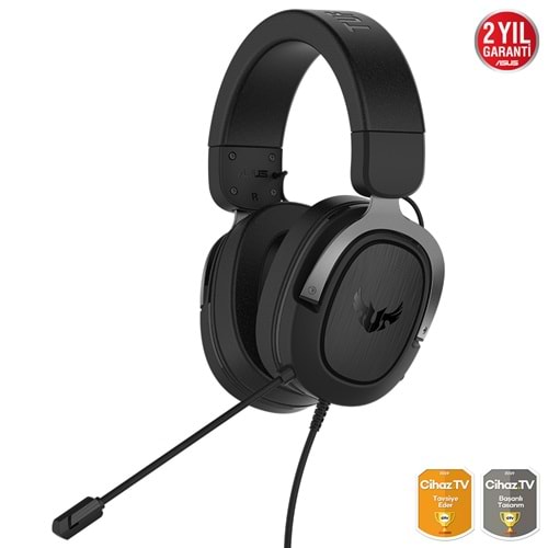 ASUS TUF Gaming H3 Gun Metal 7.1 3.5mm Oyuncu Kulaklığı / 90YH028G-B1UA00