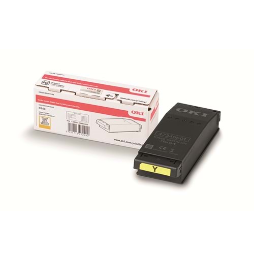 OKI C650 / C651 Sarı Orijinal Toner Kartuşu (6.000 Sayfa) - 9006129