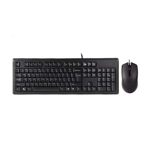 A4TECH KR-9276 Kablolu USB Q Trk Siyah Klavye - Mouse Set