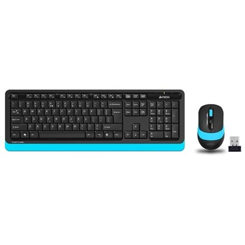 A4TECH FG1010 Kablosuz Q Trk Siyah/Mavi Klavye - Mouse Set