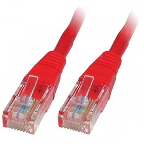 ODS 1metre CAT6 Utp LSZH Saf Bakır Kırmızı Patch Kablo (10'lu Paket)
