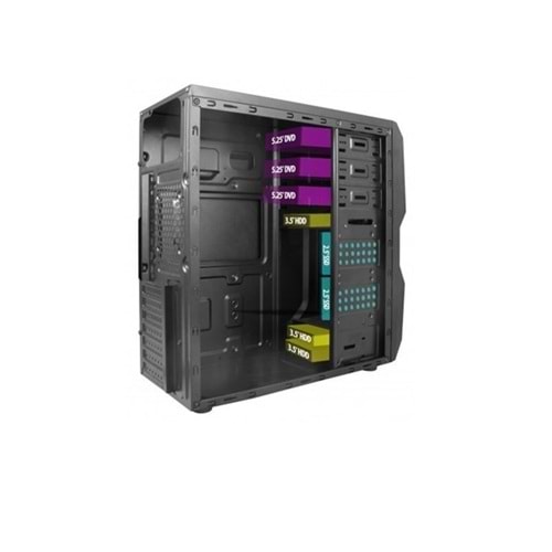 VENTO 650W TA-K61 Standart Mid-Tower PC Kasası