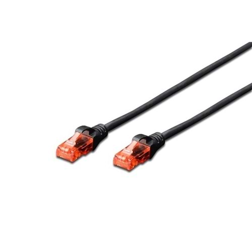DIGITUS 0.5metre CAT6 Utp DK-1617-005/BL Siyah Patch Kablo (10'lu Paket)