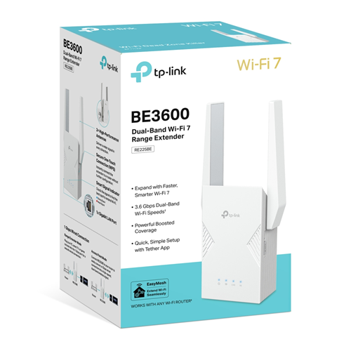 TP-LINK RE225BE WIFI7 BE3600 Menzil Genişletici Priz Tip