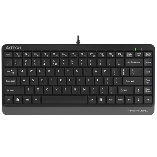 A4 TECH FK11 USB Q Trk Mini Siyah/Gri Multimedya Klavye