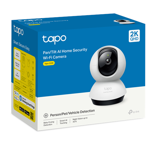 TP-LINK 4MP 4mm Wıfı Kablosuz Pan-Tilt IP Kamera TAPOC220