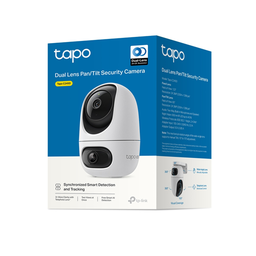 TP-LINK 3MP Çift Lensli Wıfı Kablosuz Pan/Tilt IP Kamera Tapo C245D