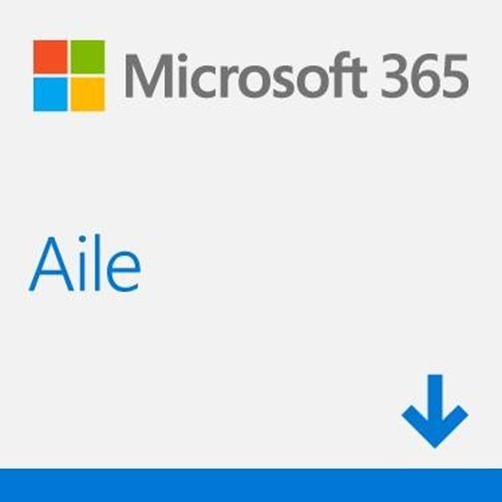 MICROSOFT 365 Aile Trk/Eng Elektronik Lisans 1yıl 32/64Bit EP2-32296