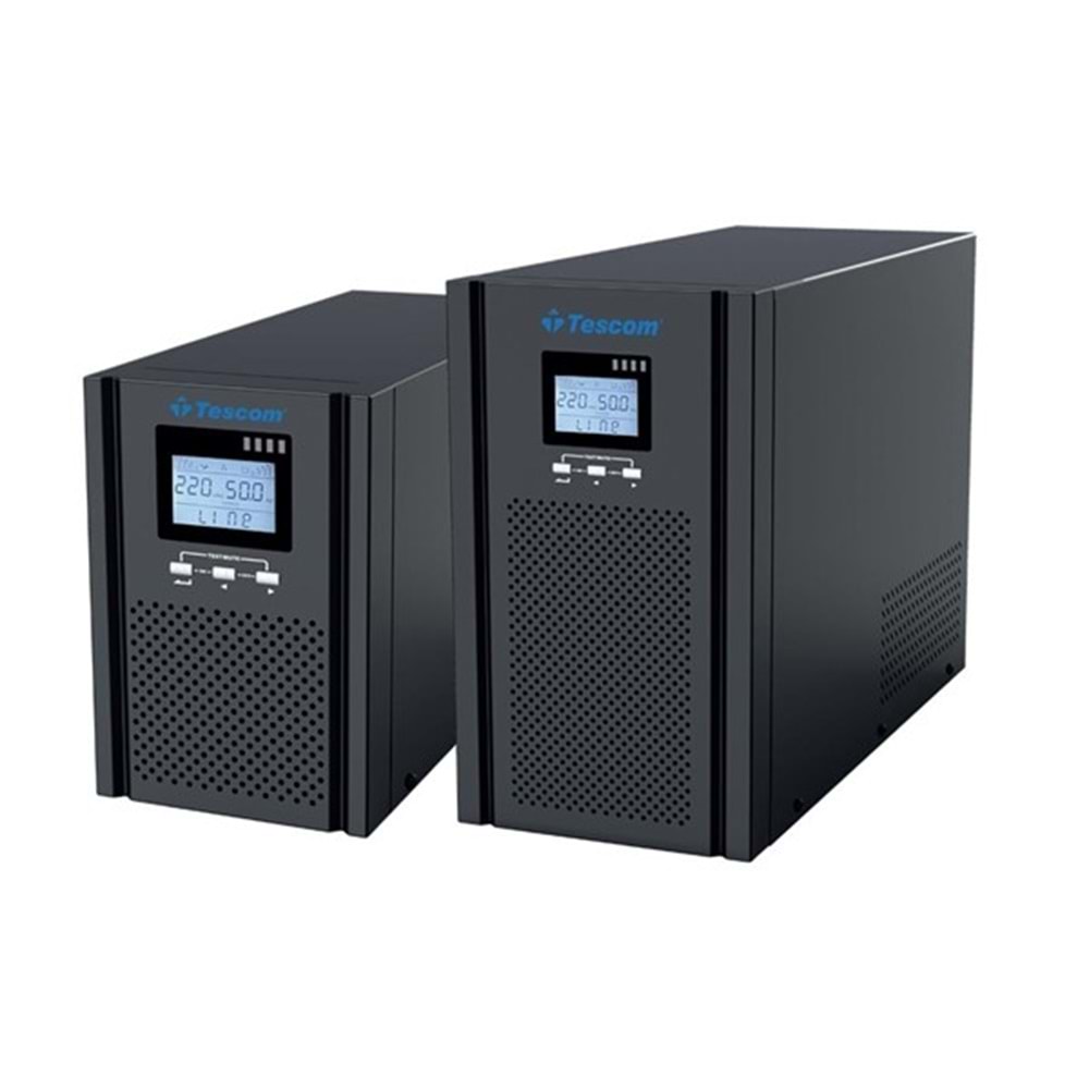 TESCOM 1KVA TEOS 101 ONLINE 1/1F LCD EKRAN TOWER UPS 2x 12v 7amper