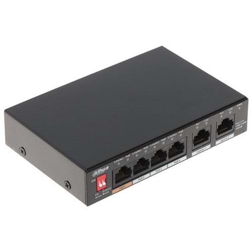 DAHUA 6port 60w 4port PoE PFS3006-4GT-60-V2 GIGABIT 2X-UPLINK Yönetilemez Switch
