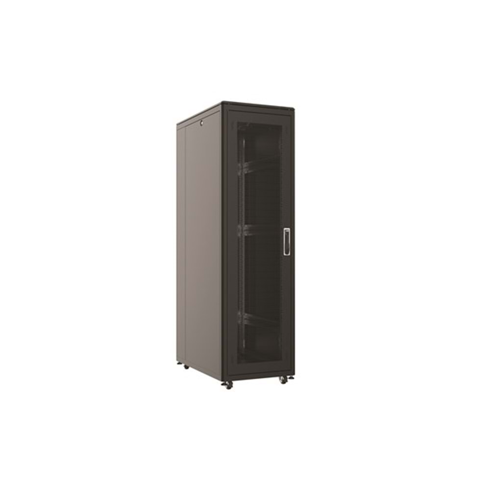 AGER 32U 2li Fan 800x1000mm Dikili Tip Siyah Kabinet Vega AG-VB32U8010S1 Cam Kapak