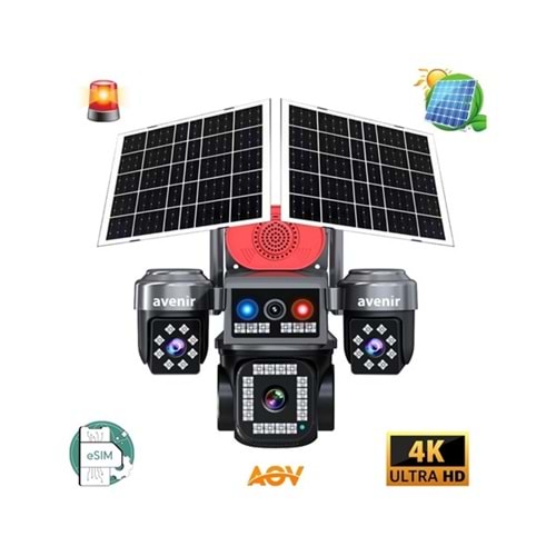 AVENIR 4MP SOLAR AV-S445 4 KAMERALI 4G SOLAR KAMERA